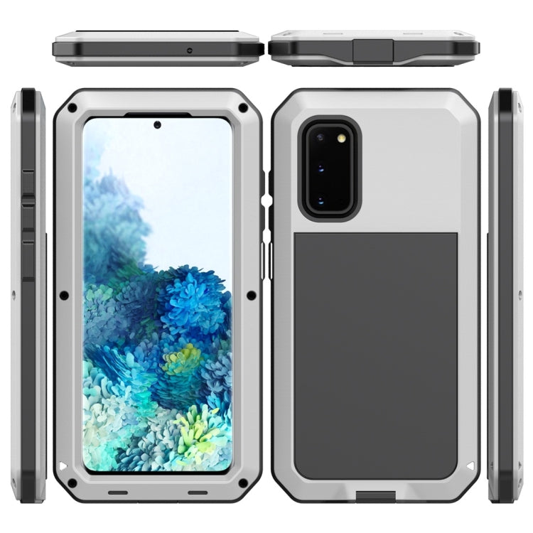 For Galaxy S20 Shockproof Life Waterproof Silicone + Zinc Alloy Protective Case
