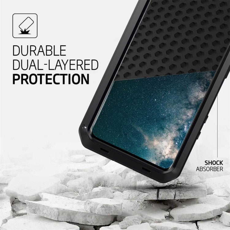 For Galaxy S20+ Shockproof Life Waterproof Silicone + Zinc Alloy Protective Case