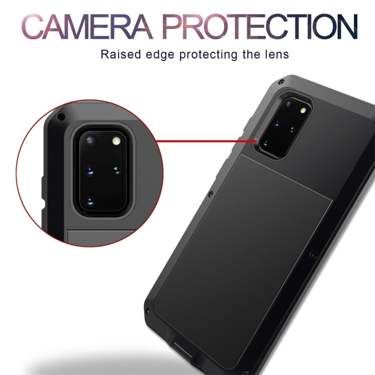 For Galaxy S20+ Shockproof Life Waterproof Silicone + Zinc Alloy Protective Case