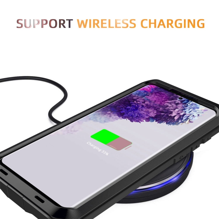 For Galaxy S20+ Shockproof Life Waterproof Silicone + Zinc Alloy Protective Case
