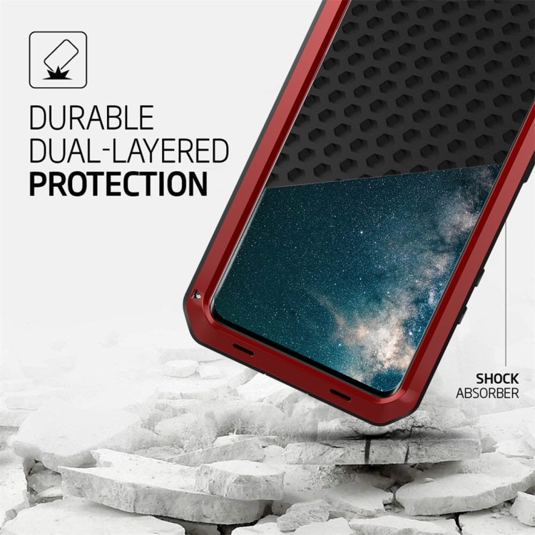 For Galaxy S20+ Shockproof Life Waterproof Silicone + Zinc Alloy Protective Case