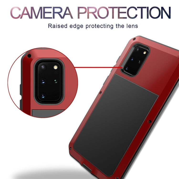 For Galaxy S20+ Shockproof Life Waterproof Silicone + Zinc Alloy Protective Case