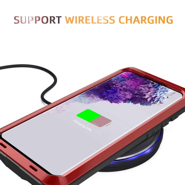 For Galaxy S20+ Shockproof Life Waterproof Silicone + Zinc Alloy Protective Case