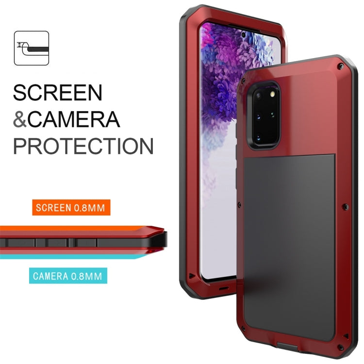 For Galaxy S20+ Shockproof Life Waterproof Silicone + Zinc Alloy Protective Case