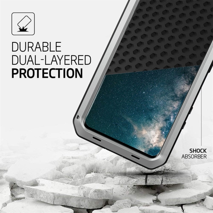 For Galaxy S20+ Shockproof Life Waterproof Silicone + Zinc Alloy Protective Case