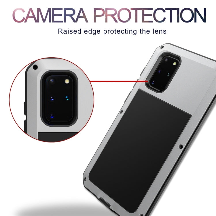 For Galaxy S20+ Shockproof Life Waterproof Silicone + Zinc Alloy Protective Case