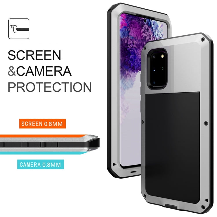 For Galaxy S20+ Shockproof Life Waterproof Silicone + Zinc Alloy Protective Case