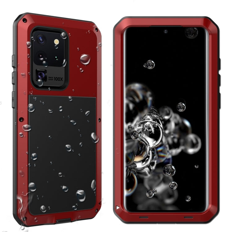 For Galaxy S20 Ultra Shockproof Life Waterproof Silicone + Zinc Alloy Protective Case