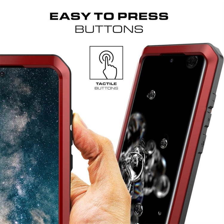 For Galaxy S20 Ultra Shockproof Life Waterproof Silicone + Zinc Alloy Protective Case