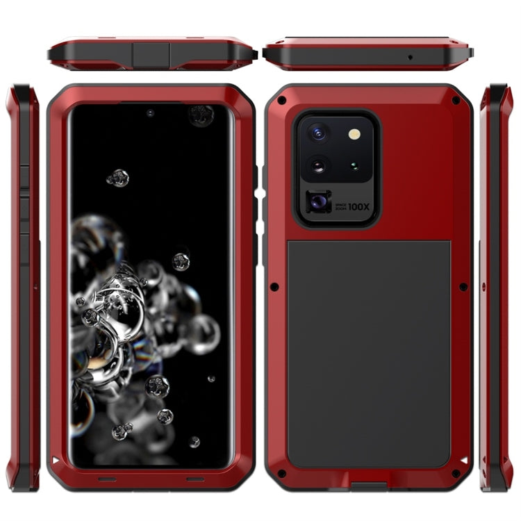 For Galaxy S20 Ultra Shockproof Life Waterproof Silicone + Zinc Alloy Protective Case