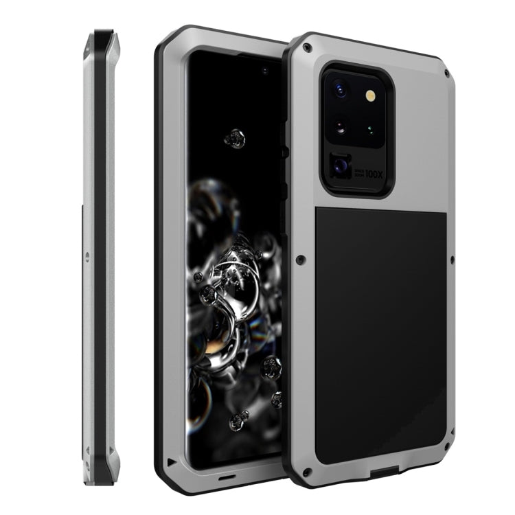 For Galaxy S20 Ultra Shockproof Life Waterproof Silicone + Zinc Alloy Protective Case