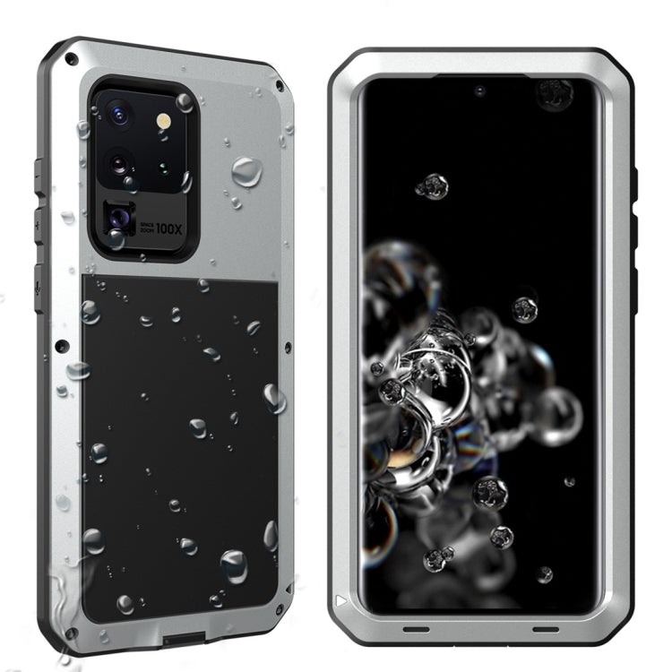 For Galaxy S20 Ultra Shockproof Life Waterproof Silicone + Zinc Alloy Protective Case
