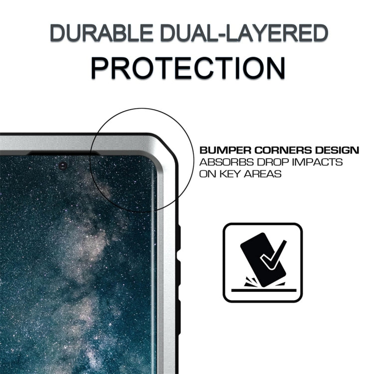 For Galaxy S20 Ultra Shockproof Life Waterproof Silicone + Zinc Alloy Protective Case