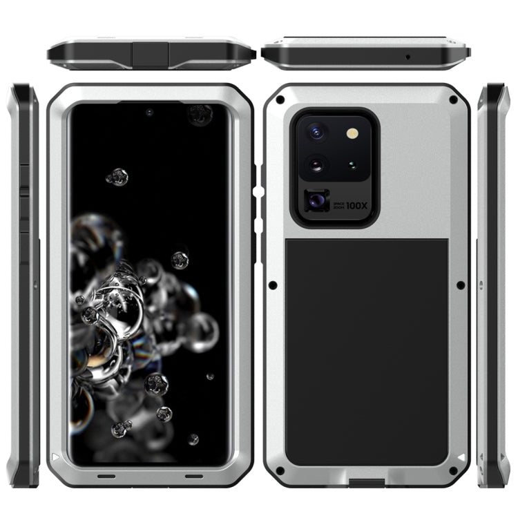 For Galaxy S20 Ultra Shockproof Life Waterproof Silicone + Zinc Alloy Protective Case