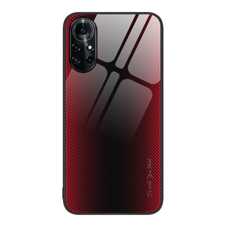 For Huawei nova 8 Pro Texture Gradient Glass TPU Phone Case