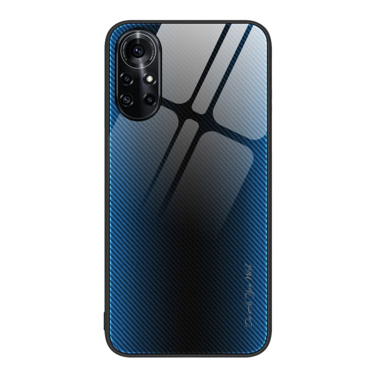 For Huawei nova 8 Pro Texture Gradient Glass TPU Phone Case