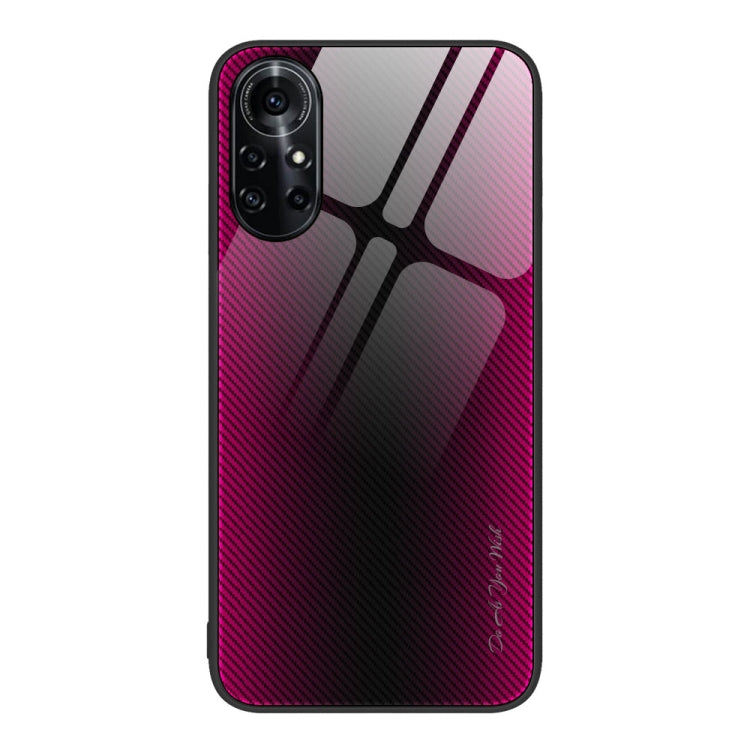 For Huawei nova 8 Pro Texture Gradient Glass TPU Phone Case