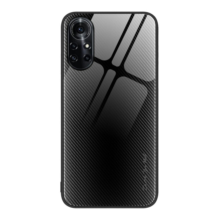 For Huawei nova 8 Pro Texture Gradient Glass TPU Phone Case