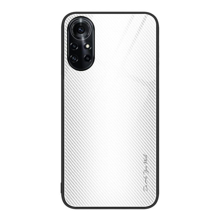 For Huawei nova 8 Pro Texture Gradient Glass TPU Phone Case
