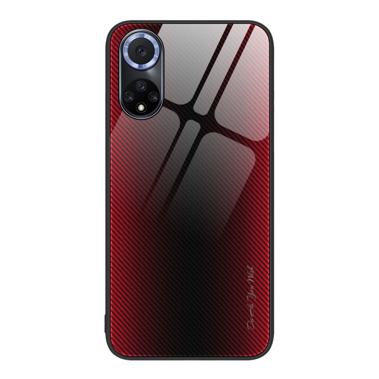 For Huawei nova 9 Texture Gradient Glass TPU Phone Case