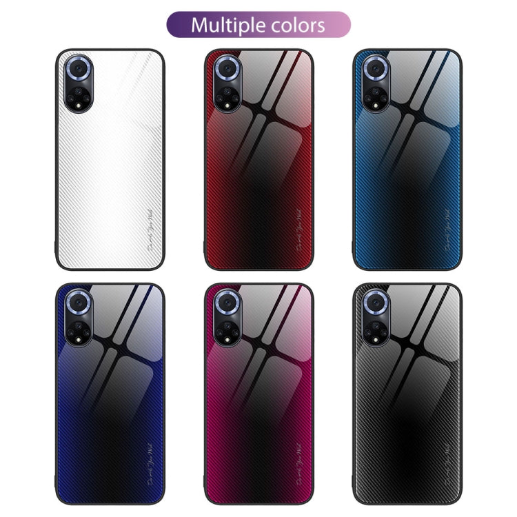 For Huawei nova 9 Texture Gradient Glass TPU Phone Case