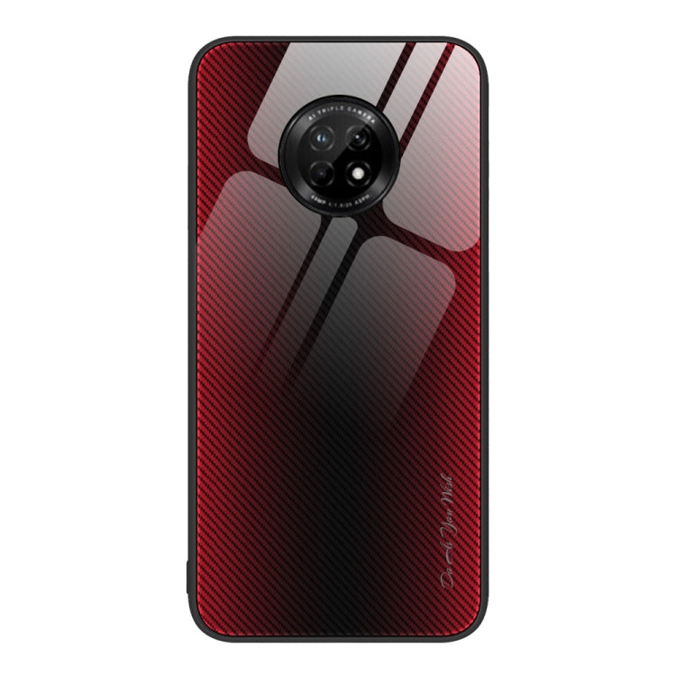 For Huawei Enjoy 20 Plus 5G Texture Gradient Glass TPU Phone Case
