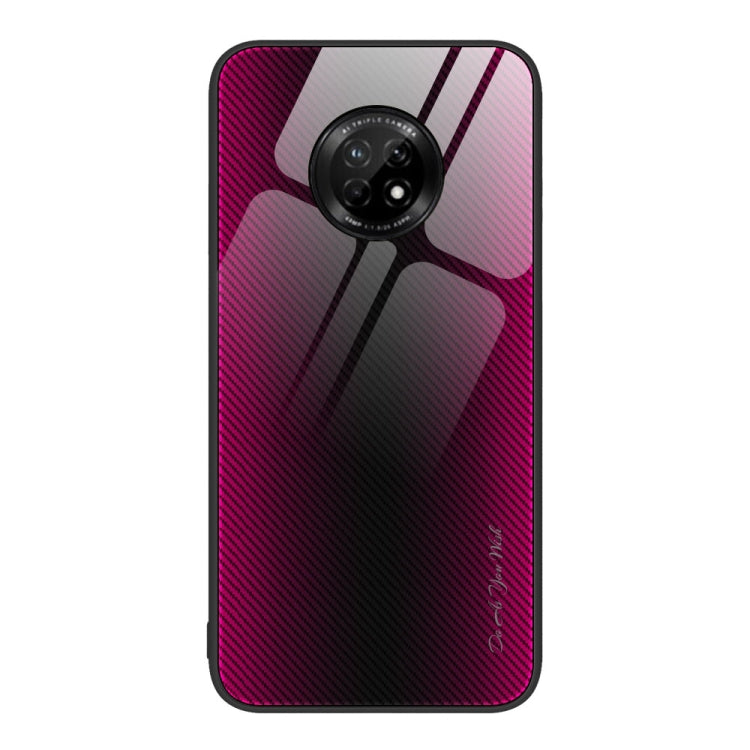 For Huawei Enjoy 20 Plus 5G Texture Gradient Glass TPU Phone Case