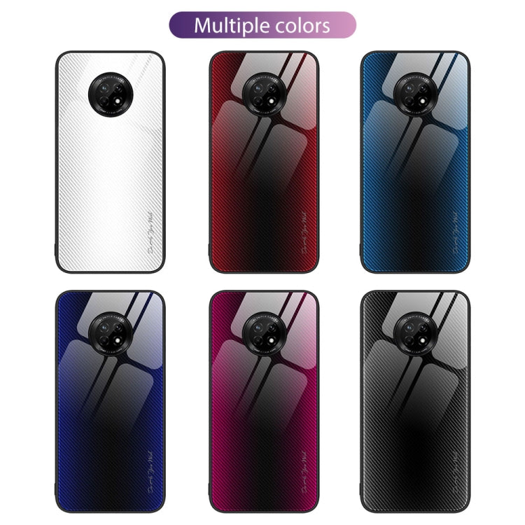 For Huawei Enjoy 20 Plus 5G Texture Gradient Glass TPU Phone Case