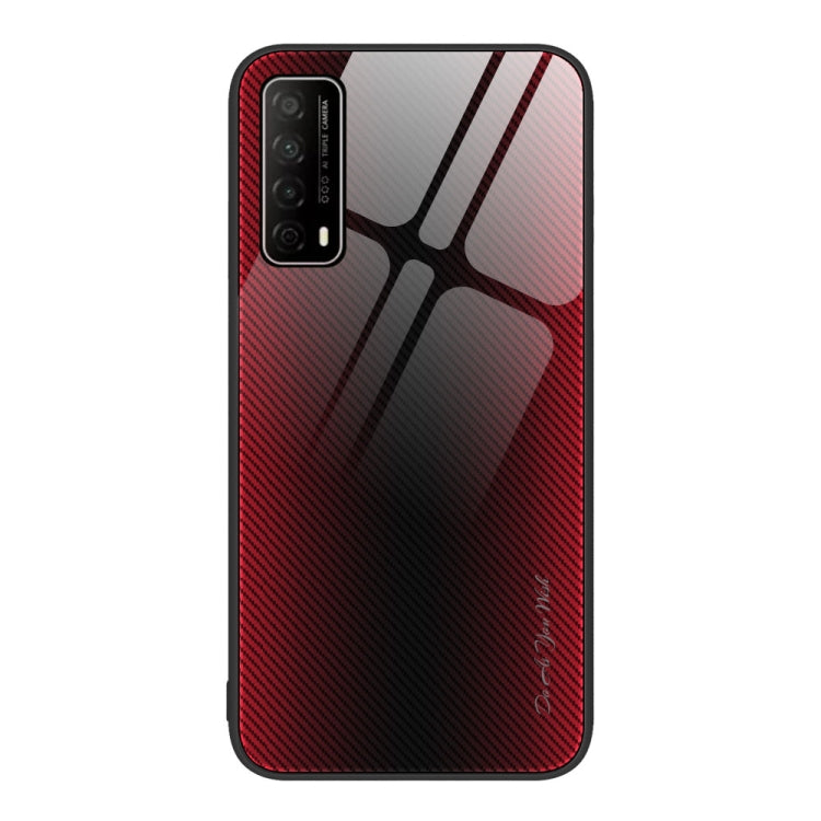 For Huawei Enjoy 20 SE Texture Gradient Glass TPU Phone Case