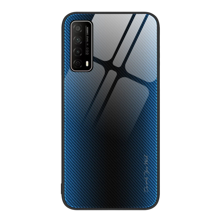 For Huawei Enjoy 20 SE Texture Gradient Glass TPU Phone Case