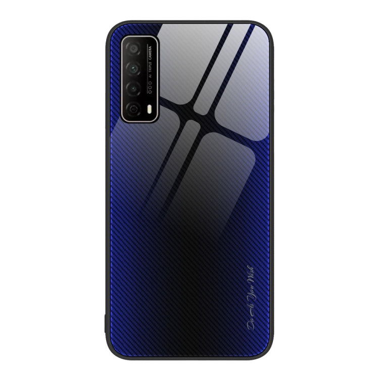 For Huawei Enjoy 20 SE Texture Gradient Glass TPU Phone Case