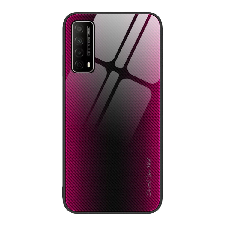 For Huawei Enjoy 20 SE Texture Gradient Glass TPU Phone Case