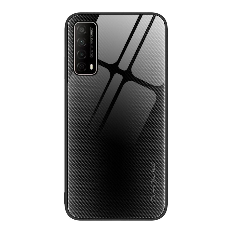 For Huawei Enjoy 20 SE Texture Gradient Glass TPU Phone Case