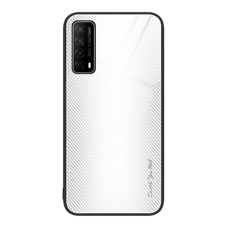For Huawei Enjoy 20 SE Texture Gradient Glass TPU Phone Case