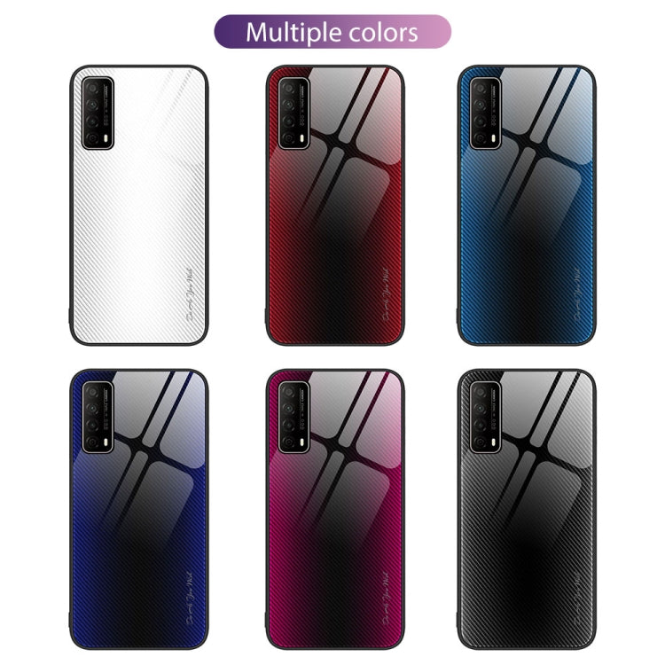 For Huawei Enjoy 20 SE Texture Gradient Glass TPU Phone Case