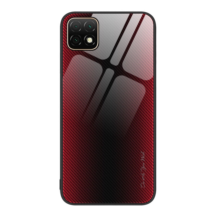 For Huawei Enjoy 20 5G Texture Gradient Glass TPU Phone Case