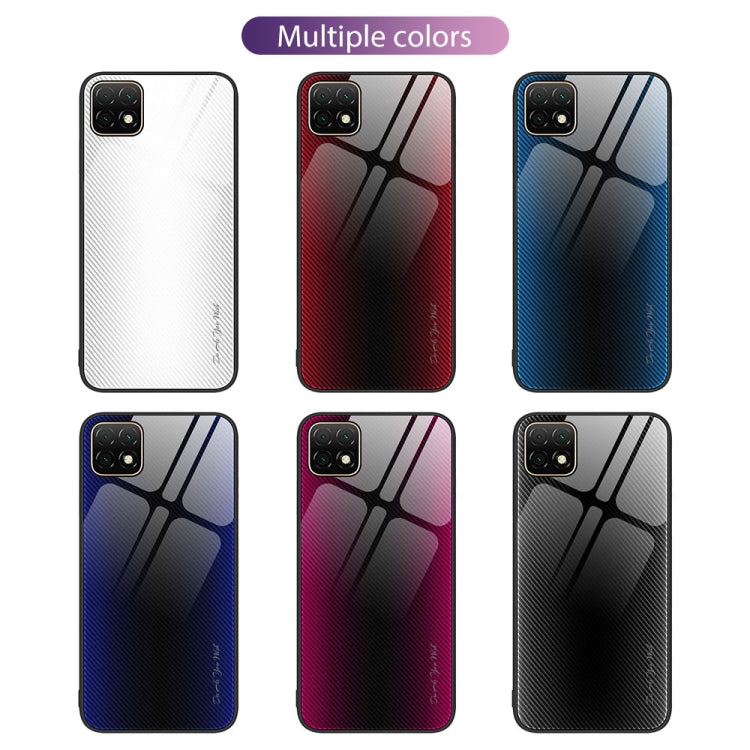 For Huawei Enjoy 20 5G Texture Gradient Glass TPU Phone Case