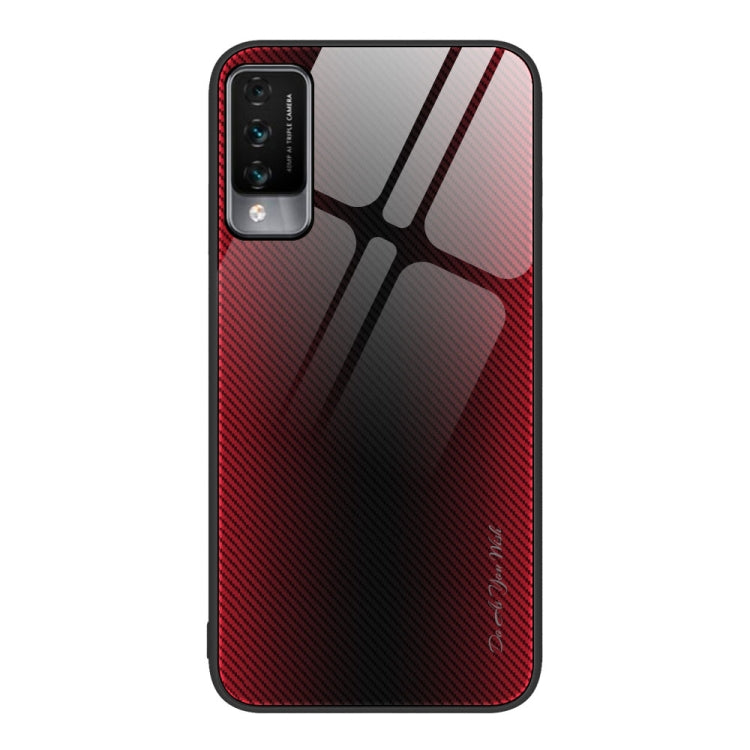 For Huawei Maimang 10 Texture Gradient Glass TPU Phone Case