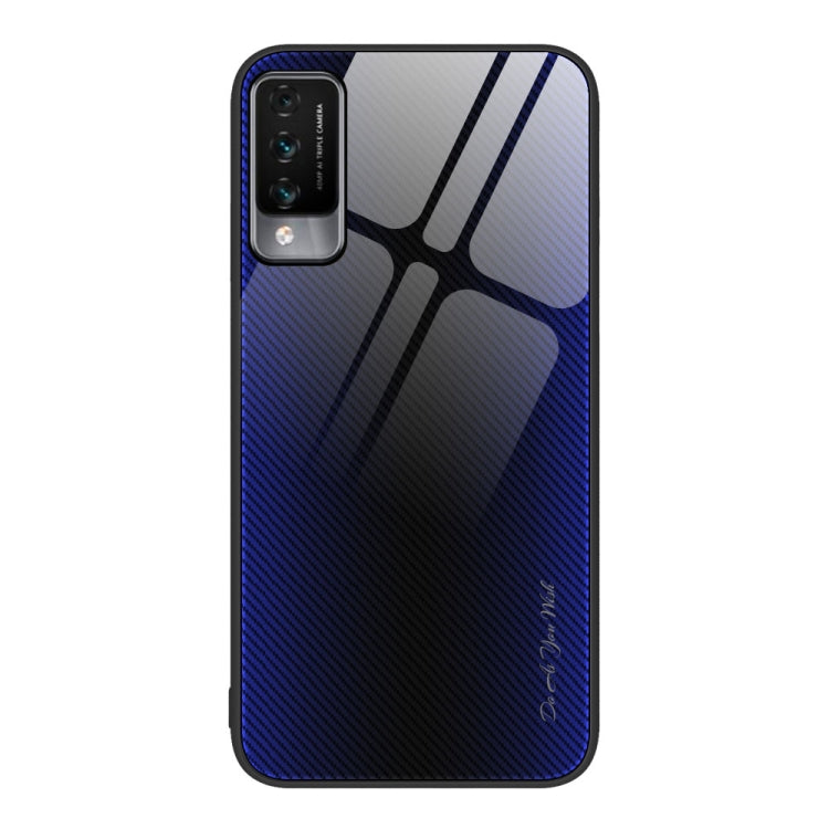 For Huawei Maimang 10 Texture Gradient Glass TPU Phone Case