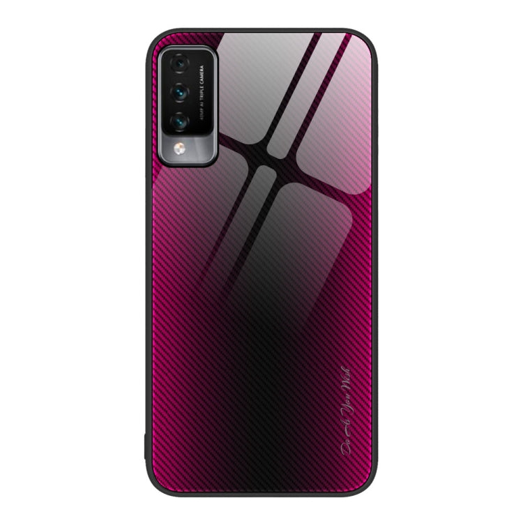 For Huawei Maimang 10 Texture Gradient Glass TPU Phone Case