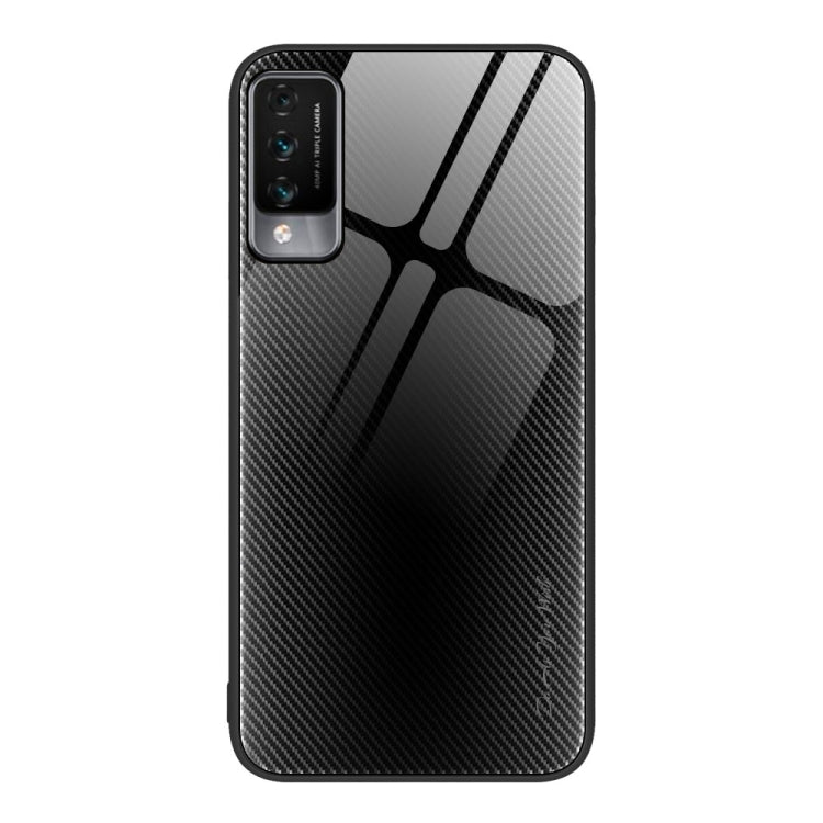 For Huawei Maimang 10 Texture Gradient Glass TPU Phone Case