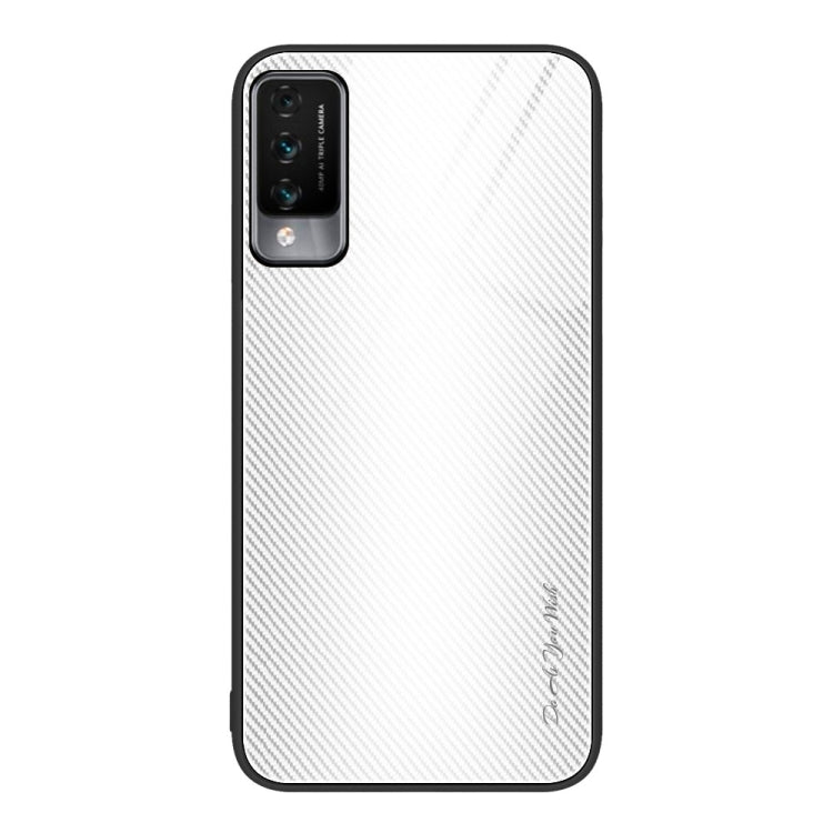 For Huawei Maimang 10 Texture Gradient Glass TPU Phone Case