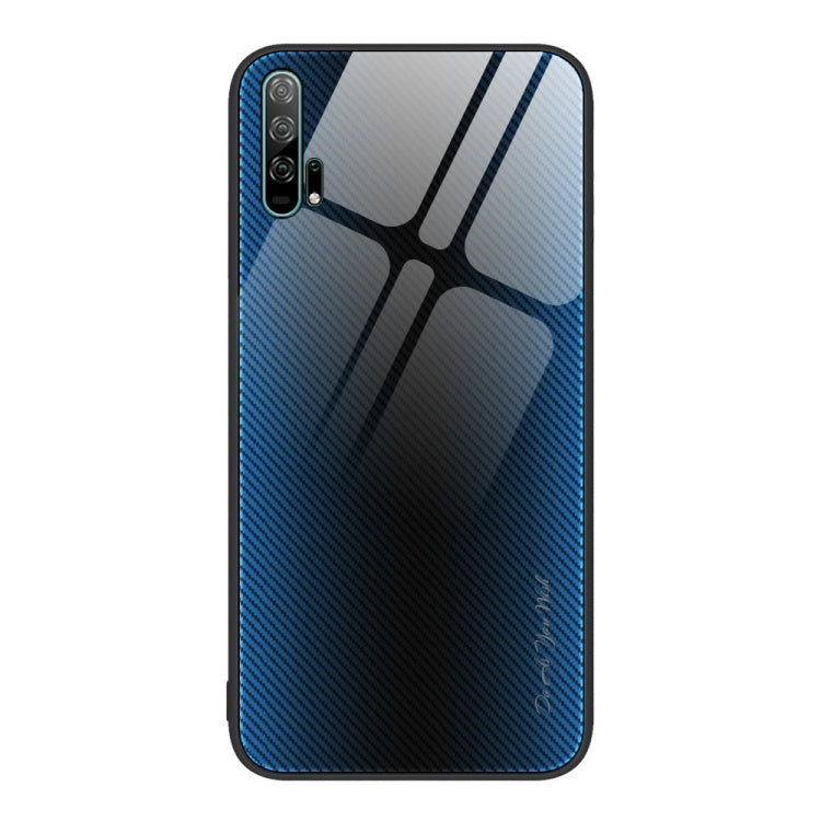 For Honor 20 Pro Texture Gradient Glass TPU Phone Case