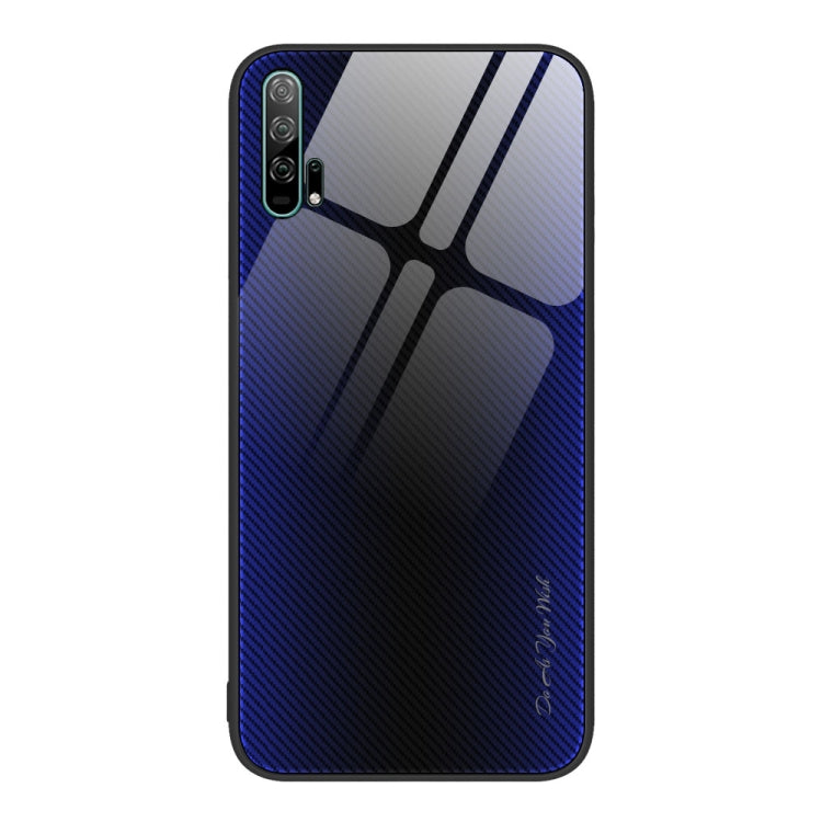For Honor 20 Pro Texture Gradient Glass TPU Phone Case