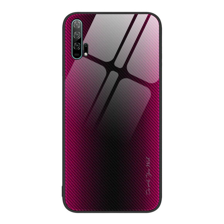 For Honor 20 Pro Texture Gradient Glass TPU Phone Case