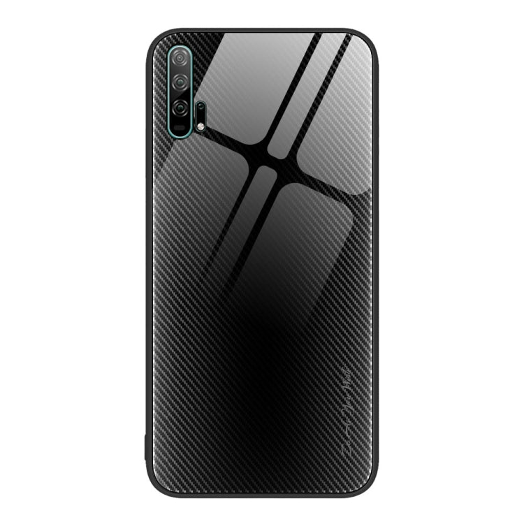 For Honor 20 Pro Texture Gradient Glass TPU Phone Case