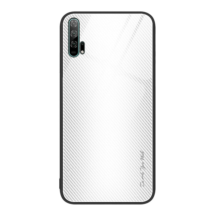 For Honor 20 Pro Texture Gradient Glass TPU Phone Case
