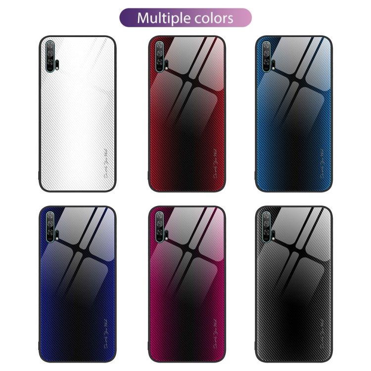 For Honor 20 Pro Texture Gradient Glass TPU Phone Case