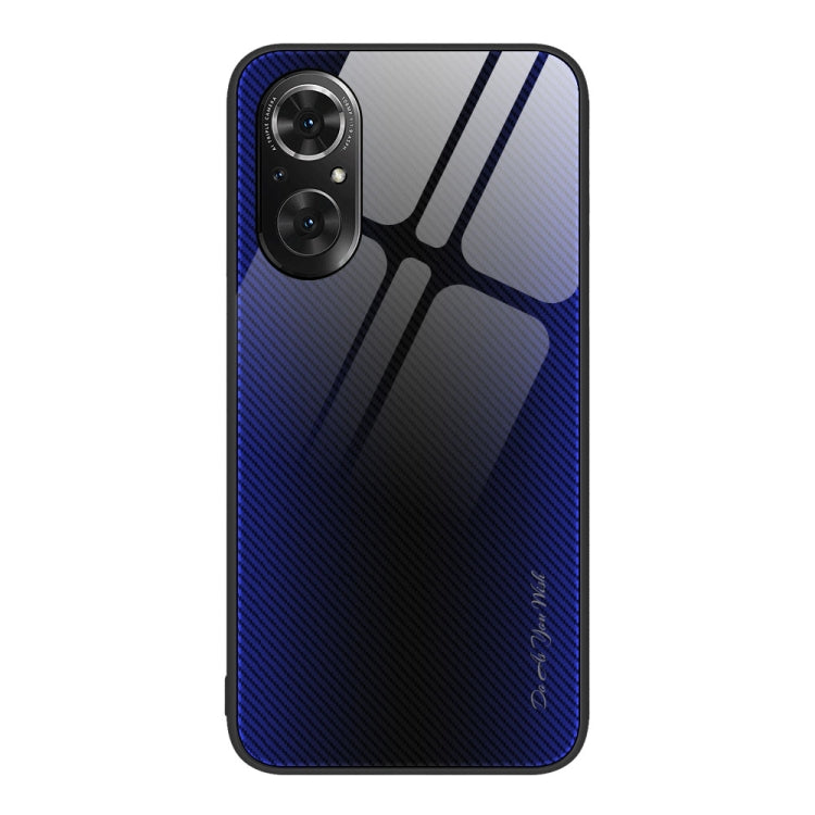 For Honor 50 SE Texture Gradient Glass TPU Phone Case