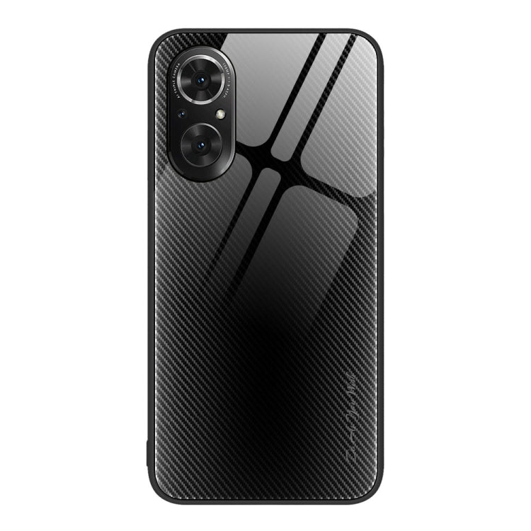 For Honor 50 SE Texture Gradient Glass TPU Phone Case